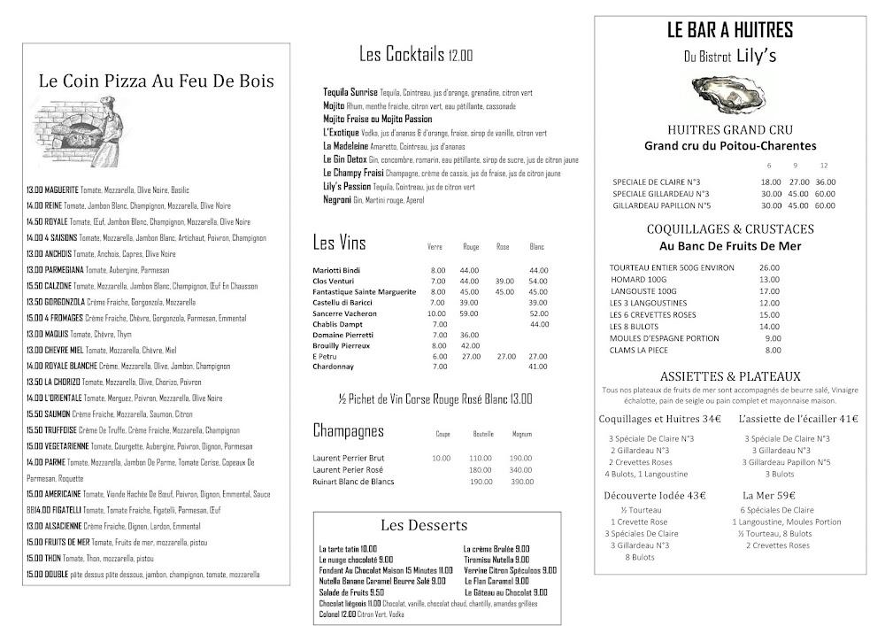 Le bistrot lily's - Menu Image 2